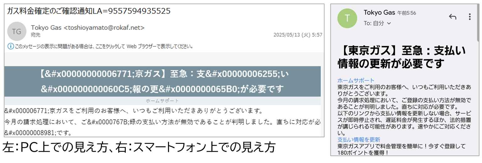 PC上での見え方とスマートフォン上での見え方の違い