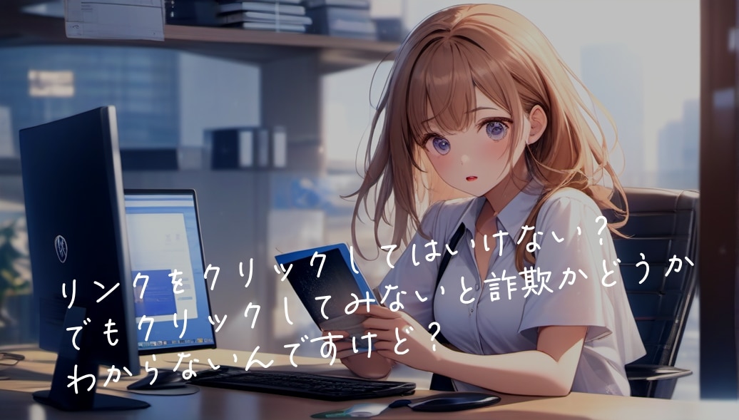 リンクをクリックしてはいけない？でもクリックしてみないと詐欺かどうかわからないんですけど？