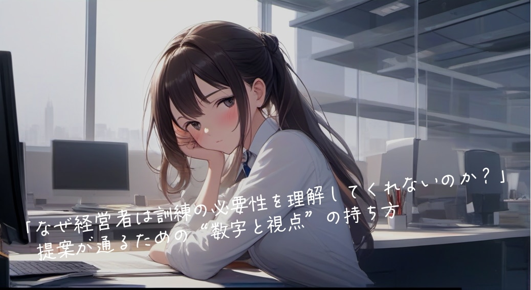 「なぜ経営者は訓練の必要性を理解してくれないのか？」—提案が通るための“数字と視点”の持ち方