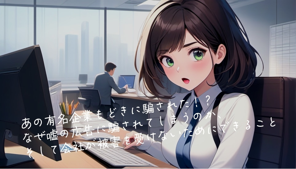 あの有名企業もどきに騙された！？なぜ嘘の広告に騙されてしまうのか、そして会社が被害を受けないためにできること