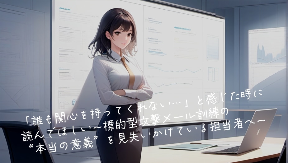 🧱「誰も関心を持ってくれない…」と感じた時に読んでほしい～標的型攻撃メール訓練の“本当の意義”を見失いかけている担当者へ～