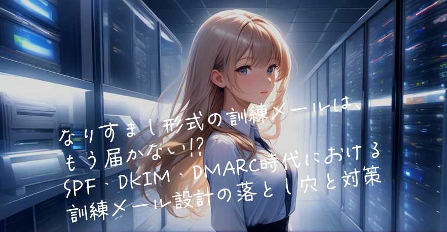 🔒なりすまし形式の訓練メールは、もう届かない!?ーSPF・DKIM・DMARC時代における訓練メール設計の落とし穴と対策