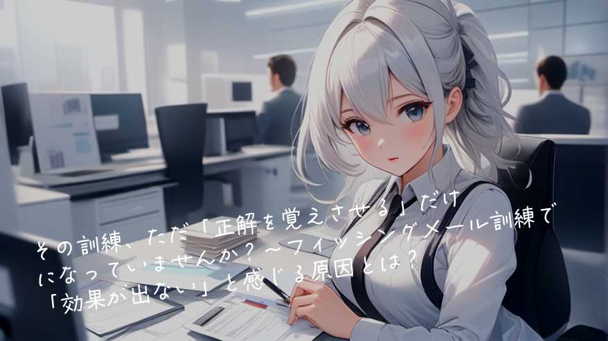その訓練、ただ「正解を覚えさせる」だけになっていませんか？～フィッシングメール訓練で「効果が出ない」と感じる原因とは？