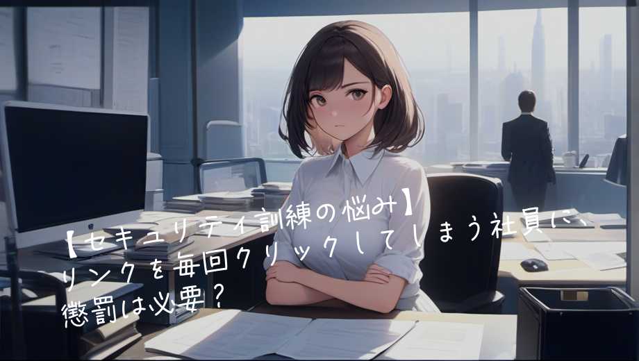 💡【セキュリティ訓練の悩み】リンクを毎回クリックしてしまう社員に、懲罰は必要？