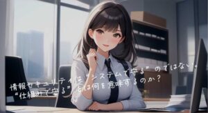 情報セキュリティは“システムで守る”のではない。“仕組みで守る”とは何を意味するのか？